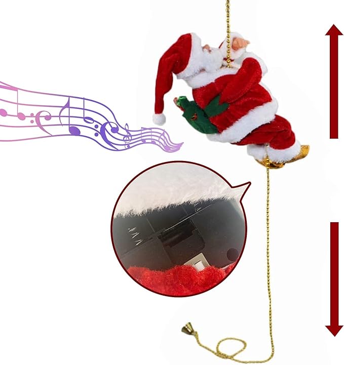 Muñeco Papa Noel sube y baja la Cuerda Musical 1 m
